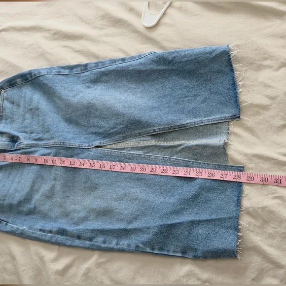 Barbie By Pacsun Light Wash Denim Midi Skirt with Front Slit Size 24 - Picture 4 of 6